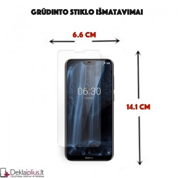 Apsauginis stikliukas telefonui (NOKIA 6.1 PLUS) Apsauginis stikliukas telefonui (NOKIA 6.1 PLUS)